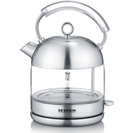 Vattenkokare 1,7L 2400W Borstat stål/Glas WK3459