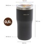 Termosmugg svart 0,5 liter On-the-go mug