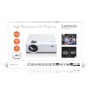LCD-projektor med hög upplösning, stödjer Full HD 1080P-innehåll Vit