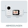 Babyvakt med kamera och 2,4" vit färgskärm