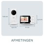 Babyvakt med kamera och 2,4" vit färgskärm