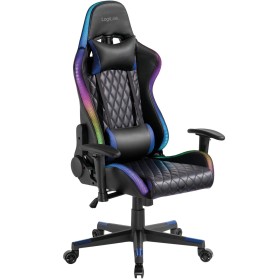Gamingstol RGB Svart/Blå
