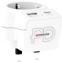Reseadapter Europa till UK USB-A/USB-C 20W PD Jordad | Hauks.se