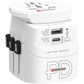 Världsreseadapter PRO Light USB AC45PD World PD 45W Jordad | Hauks.se