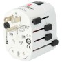 Världsreseadapter PRO World Jordad | Hauks.se