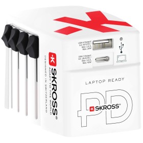 Världsreseladdare AC45PD USB-A+USB-C PD 45W Ojordad | Hauks.se