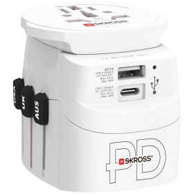 Världsreseadapter PRO Light USB AC30PD World PD 30W Jordad | Hauks.se