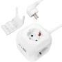 Power Cube Multi-grenuttag + USB-A/USB-C PD 20W