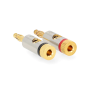 Nedis Banankontakt Guldpläterad 7,0 mm 2-pack