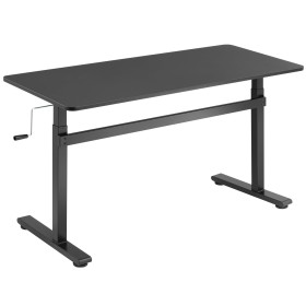 Höj-/sänkbart skrivbord 140x60 cm Svart EO0027