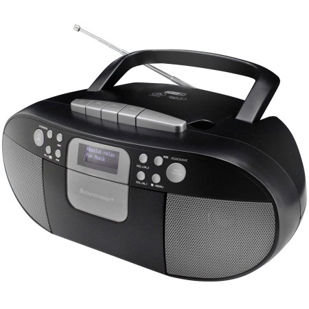Boombox CD/MP3 DAB+/FM-radio Kassett USB SCD7800SW Svart/Grå
