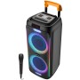 Högtalare Bluetooth 2X8" woofers 60W Batteri LED-ljus TSP-456 Svart