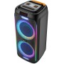Högtalare Bluetooth 2X8" woofers 60W Batteri LED-ljus TSP-456 Svart