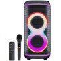 Högtalare Bluetooth 2x6,5" woofers 100W Batteri LED-ljus BPS-370 Svart