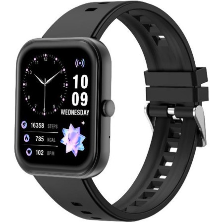 Smartwatch rektangulär AMOLED-display Trainerwatch3 Svart