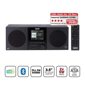 Imperial DABMAN-220BK DAB+/FM stereoradio med Bluetooth®-, USB- och AS
