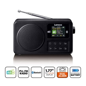 Lenco PDR-033BK Bärbar DAB+/FM-radio med Bluetooth® Svart