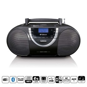 Lenco SCD-6900BK Bärbar DAB+- och FM-radio med CD-kassett och Bluetoot