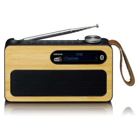 Lenco PDR040BAMBOOBK Bärbar DAB+/ FM-radio med Bluetooth® Bamboo Black