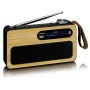 Lenco PDR040BAMBOOBK Bärbar DAB+/ FM-radio med Bluetooth® Bamboo Black