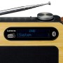 Lenco PDR040BAMBOOBK Bärbar DAB+/ FM-radio med Bluetooth® Bamboo Black