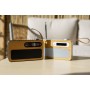 Lenco PDR040BAMBOOBK Bärbar DAB+/ FM-radio med Bluetooth® Bamboo Black