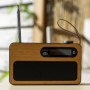 Lenco PDR040BAMBOOBK Bärbar DAB+/ FM-radio med Bluetooth® Bamboo Black