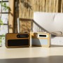 Lenco PDR040BAMBOOBK Bärbar DAB+/ FM-radio med Bluetooth® Bamboo Black