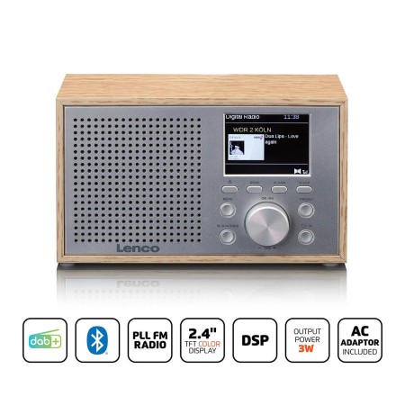 Lenco DAR-017WH DAB+/FM-radio med Bluetooth | Hauks