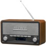 Radio FM DAB+ Klocka Bluetooth DAB-18 Trähölje