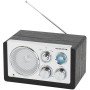 Radio FM AM AUX Analog inställning TR-63B Svart