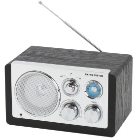 Radio FM AM AUX Analog inställning TR-63B Svart