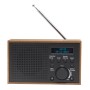 Radio FM DAB+ Klocka Alarm DAB-46DGR Trä/Grafitgrå