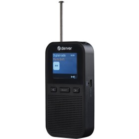 Radio FM DAB+ Fick-format Laddbart batteri DAH-126 Svart