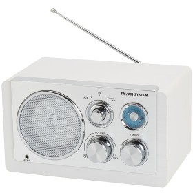Radio FM AM AUX Analog inställning TR-63W Vit