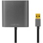 USB-A till HDMI-Hona + VGA-Hona Adapter