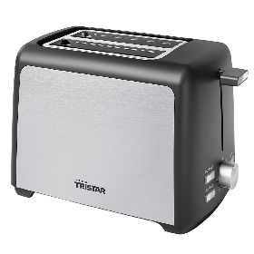 Brödrost 2 skivors 800W Rostfri - BR-1058