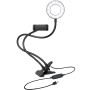 Ring light för smartphone Ø8,5 cm med klämma