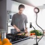 Ring light för smartphone Ø8,5 cm med klämma