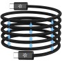 USB-C Kabel 60W Magnetisk Flätad 2m Svart