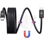 USB-C Kabel 60W Magnetisk Flätad 2m Svart