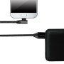 USB-A till MicroUSB Kabel Vinklad Flätad 15W 1m Svartel23