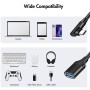 USB-C till USB-A OTG-kabel Vinkad 15W 0,15m Svart