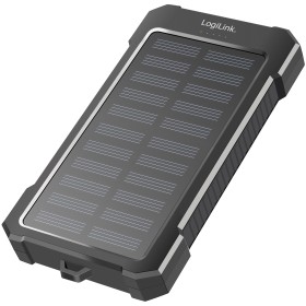 PowerBank 10.000 mAh 12W Solcell Svart