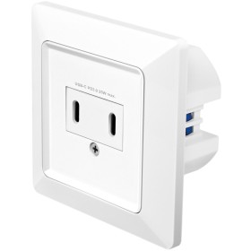 Vägguttag med 2xUSB-C PD 25W