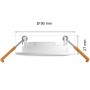 Slim Downlight S 90mm White and Color Ambiance Vit 1-pack
