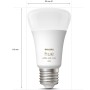 White Color Ambiance E27 1100lm 2-pack