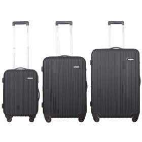 Resväskor 3-Pack Rhodos Svart