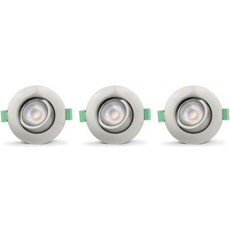 Ellen Infälld downlight Dim-to-Warm 520lm IP65 3-pack Borstad stål