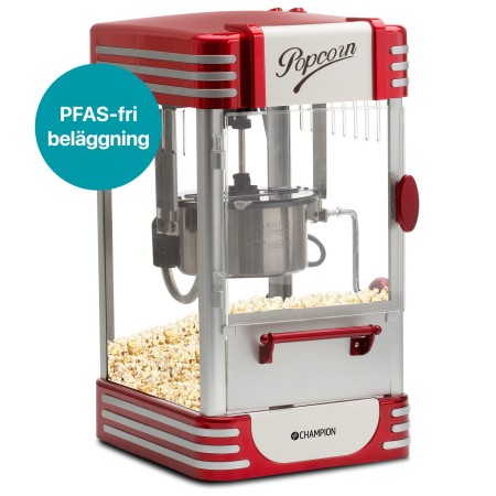 Popcornmaskin Retro XL PCM406 Röd Metallic